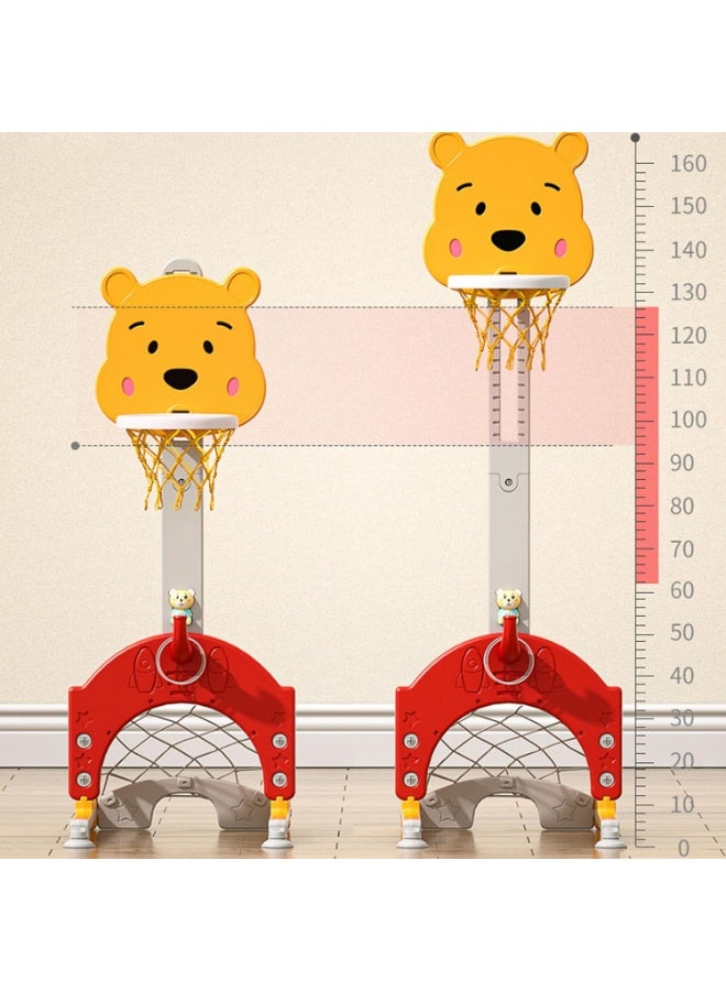 Eoptify 5-in-1  Adjustable Kids Basketball Stand with Football Goal Golf Stick & Ring Toss  Indoor & Outdoor Sports Play Set Musical Doll Toys for Boys & Girls  Gift - Image 5