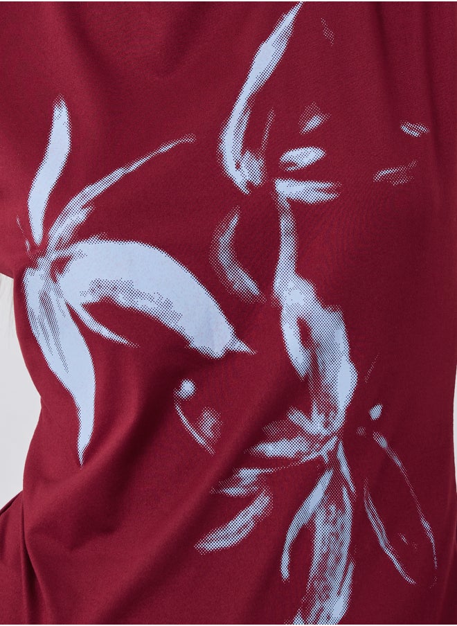 Take Two Take Two Floral Print Round Neck Sleeveless Top  - Image 3