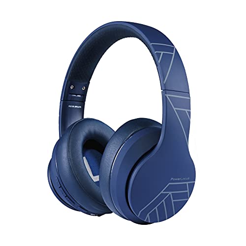 PowerLocus Wireless Bluetooth Over Ear Headphones with Microphone, 50H Playtime, HiFi Stereo Sound, Deep Bass, Soft Earmuffs, Foldable Lightweight Headphones for Travel/PC/Cell Phone - Image 1