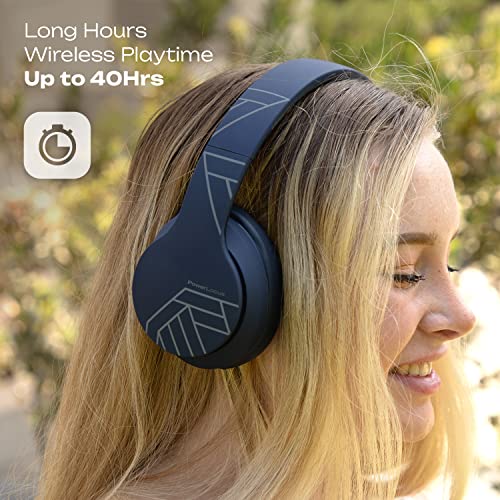 PowerLocus Wireless Bluetooth Over Ear Headphones with Microphone, 50H Playtime, HiFi Stereo Sound, Deep Bass, Soft Earmuffs, Foldable Lightweight Headphones for Travel/PC/Cell Phone - Image 5