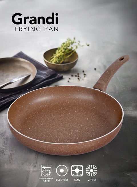 Frypan 18 cm Titanium High Thickness 1- Piece Non-Stick Brown