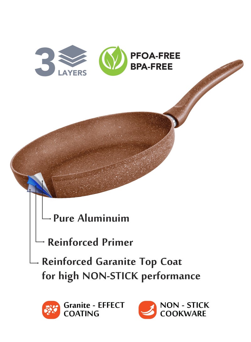 Grandi Frypan 18 cm Titanium High Thickness 1- Piece Non-Stick Brown - Image 3