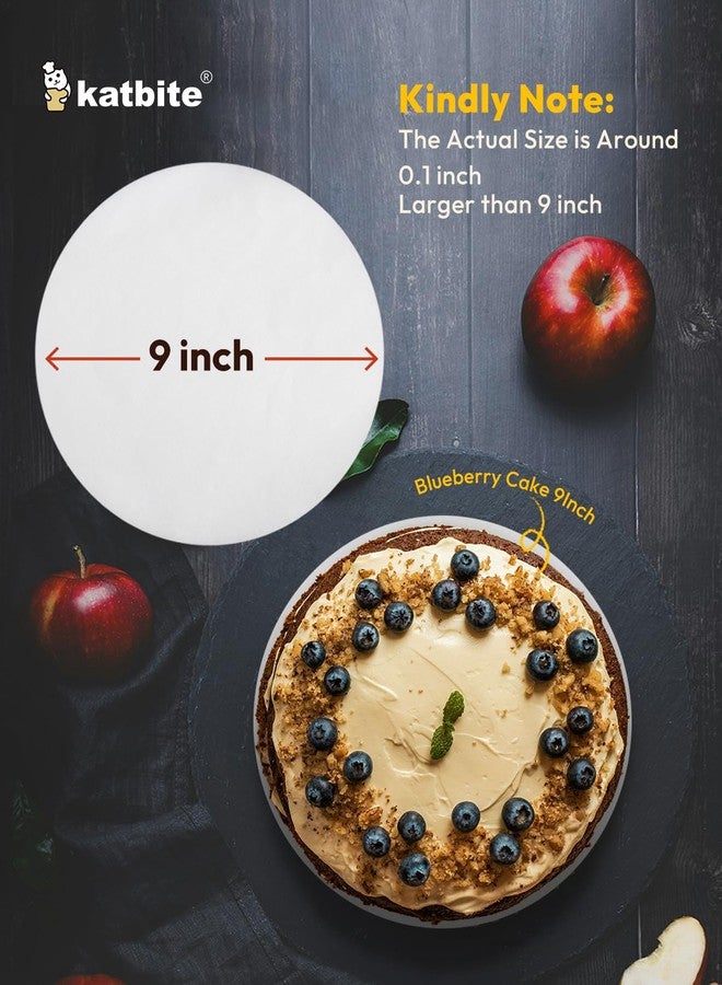 Katbite 9 Inch Parchment Paper Rounds, 200Pcs Cake Parchment Circles, Heavy Duty & Non-stick for Cake Baking, Air Fryer Liners, Tortilla Press - Image 3