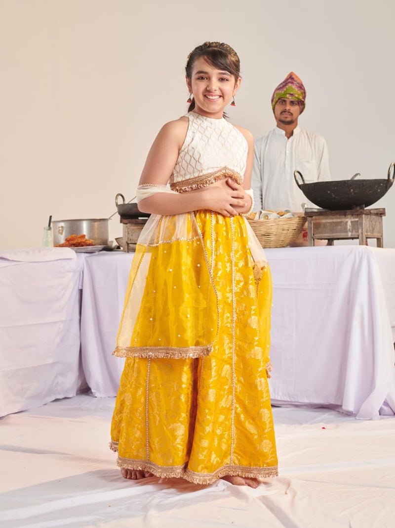 Pspeaches Girls Ready to Wear Printed Lehenga & Blouse With Dupatta - Image 4