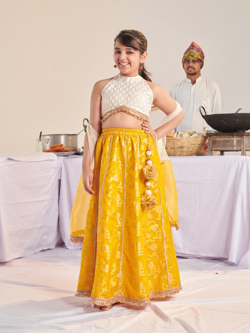 Pspeaches Girls Ready to Wear Printed Lehenga & Blouse With Dupatta - Image 2