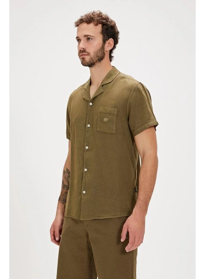Bad Bear  Lyne Khaki Short Sleeve Men's Shirt. for Men | Best Price UAE