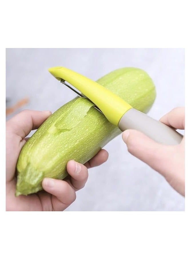 مقشرة الخضار والفواكه، سلاح من الفولاذ المقاوم للصدأ 304، مقبض سيليكون 20cm - Image 3