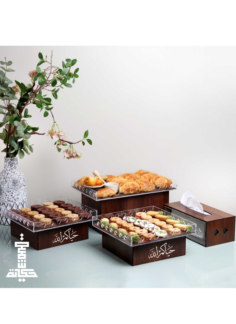 Story Of Candle - Brown color buffet tables package It comes with an Arabic phrase - Image 1