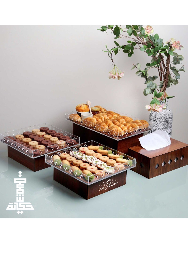 Story Of Candle - Brown color buffet tables package It comes with an Arabic phrase - Image 1