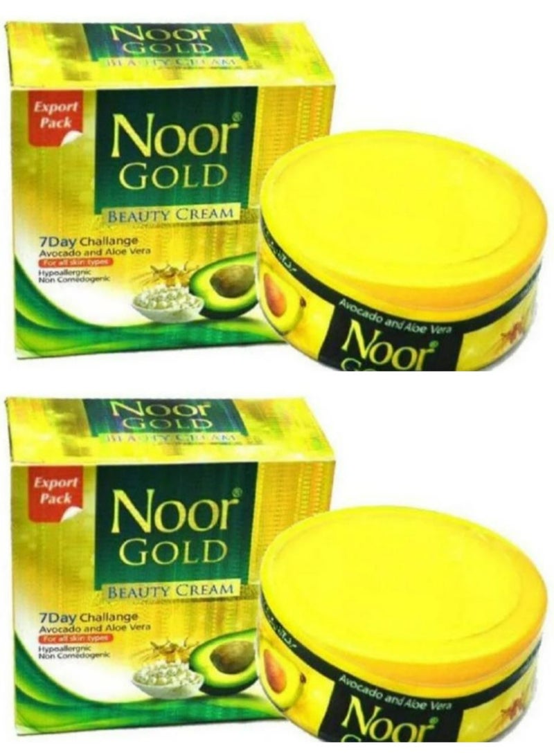 نور جولد بيوتي كريم الأفوكادو والصبار 7 أيام 2 قطعة - Image 1
