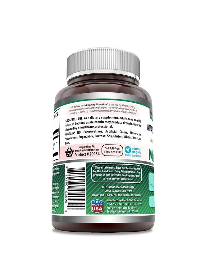 Amazing Nutrition Amazing Formulas Melatonin Supplement | 3 Mg Per Serving | 240 Tablets | Non-GMO | Gluten-Free | Made in USA  - Image 3