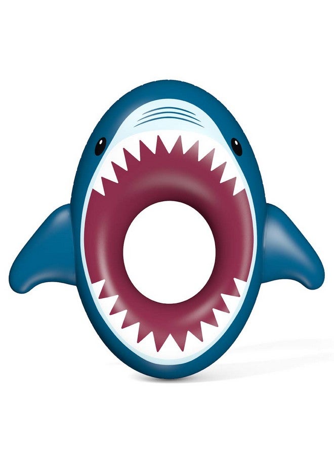 Jasonwell Inflatable Shark Pool Float Shark Floaties Water Fun Summer Beach Swimming Pool Tube Inflatables Ride on Pool Party Raft Lounge Toys for Kids & Adults - Image 1