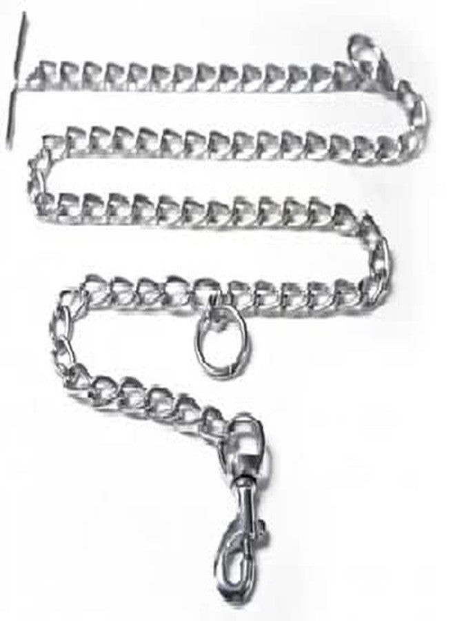 RoverPets سلسلة كلاب RoverPets فضية اللون، سلسلة كلاب شديدة التحمل مع خطاف قوي (طول - 60 بوصة) لجميع سلالات الحيوانات الأليفة (كبير 8 قطع) - Image 3