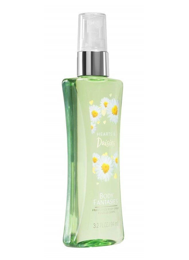 BODY FANTASIES - Hearts and Daisies Body Fantasies Body Spray Travel Size 3.2 fl oz - Image 1