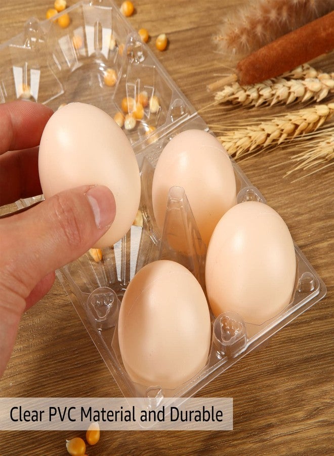 DAJAVE 100 Pack Plastic Egg Cartons, Clear Egg Cartons Bulk Holds up to 4 Eggs, Plastic Egg Holder for Family, Pasture, Farm Markets Display - Image 4