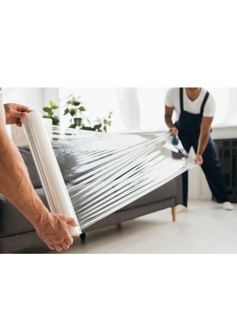 Pallet Stretch Shrink Wrap Roll - 3 Roll - Heavy Duty Industrial Stretch Wrap, Packaging Cling Film, Strong Plastic Wrap, Luggage Wrap - Image 5