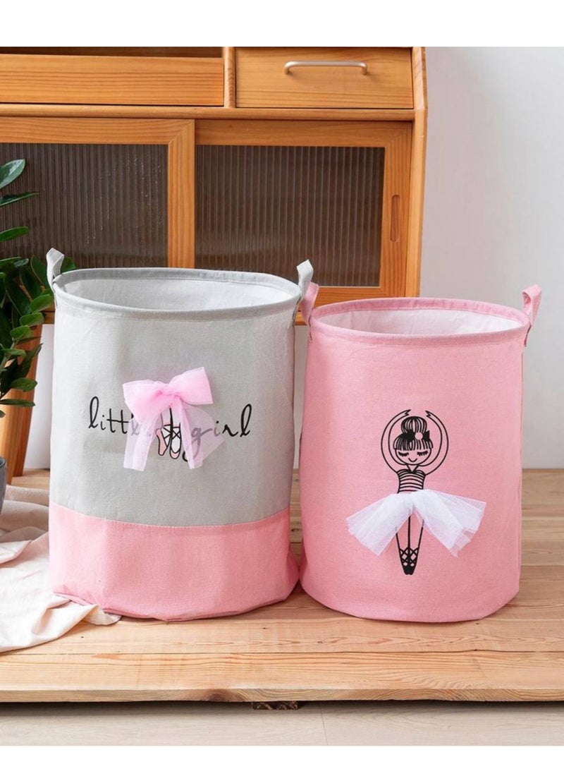 Basket for Storing Clothes, Socks, and Toys Made of high-quality linen Equipped with very sturdy rope handles 45*35 cm K 
