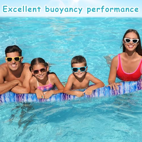 Brmoka Inflatable Swimming Pool Noodle, 2 Pack Soft Fabric Quick Drying Covered Large Pool Floats Noodles, Premium Buoyancy Swim PoolFloats with Portable Storage Bag for Pool Party Toy (Marine/Animals) - Image 4