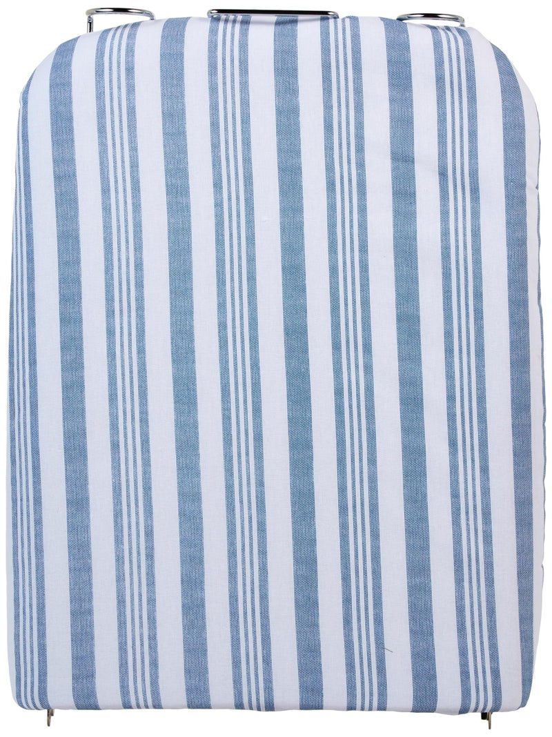 Honey Can Do طاولة كي قابلة للطي مع حامل مكواة، خطوط زرقاء - Image 2