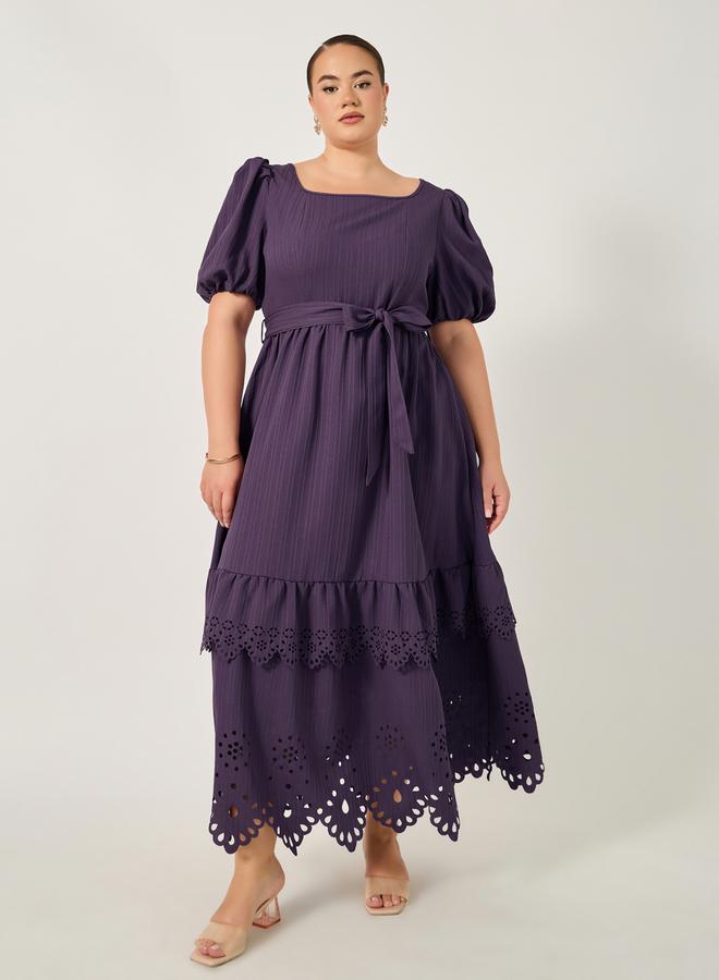Styli Eyelet Tiered Dress  - Image 2