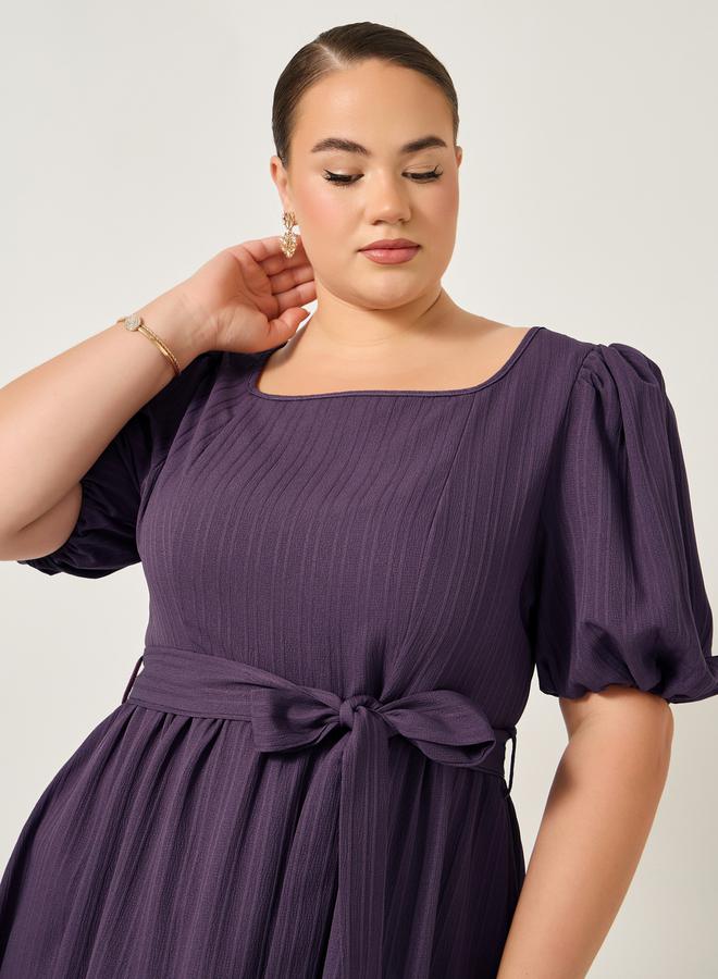 Styli Eyelet Tiered Dress  - Image 4
