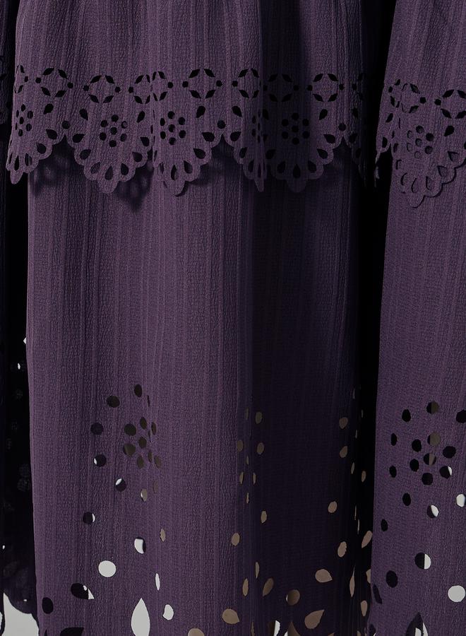 Styli Eyelet Tiered Dress  - Image 5