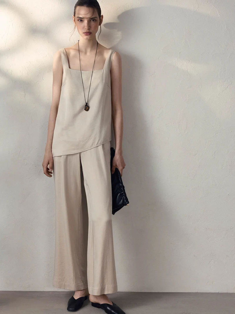 Lichi Flared viscose trousers