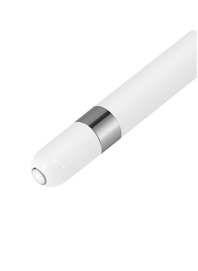 Magnetic Pen Cap Stylus Pen Charging Protective Cap for Apple Pencil 1st Generation White  - Image 4