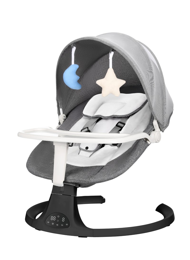 بيوينتي المحمولة الكهربائية بلوتوث الرضع طفل أرجحة مع الموسيقى، 3 إعدادات مؤقت، علبة، التحكم عن بعد وشبكة البعوض