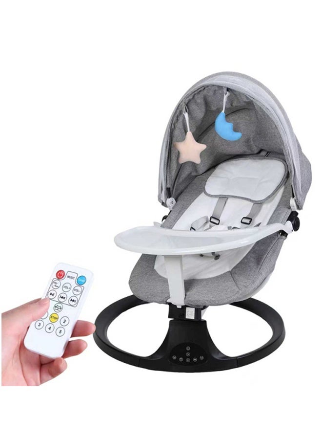 بيوينتي المحمولة الكهربائية بلوتوث الرضع طفل أرجحة مع الموسيقى، 3 إعدادات مؤقت، علبة، التحكم عن بعد وشبكة البعوض - Image 2
