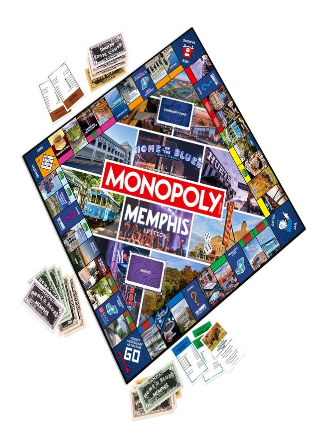 Top Trumps Monopoly Board Game - Memphis, TN Edition: 2-6 Players Family Board Games for Kids and Adults, Board Games for Kids 8 and Up, Great for Game Night - Image 2