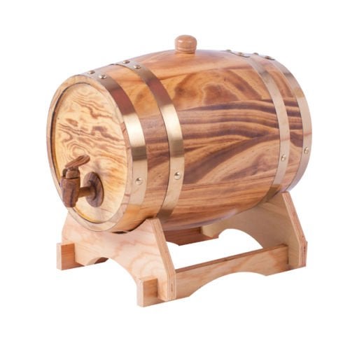 AIMEE-JL Large 10L Oak Aging Barrels Whiskey Barrel Dispenser Wine Bucket No Leak for Storage Wine  Spirits  Whisky with baked oak chips 