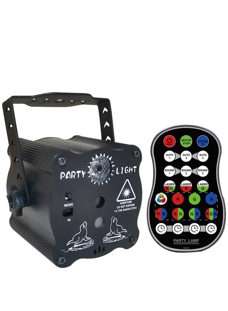 Generic DJ Disco Stage Party Lights, Sound Activated Laser Light RGB Flash Strobe Projector with Remote Control for Karaoke Pub KTV Bar Dance Gift Birthday Wedding  - Image 1