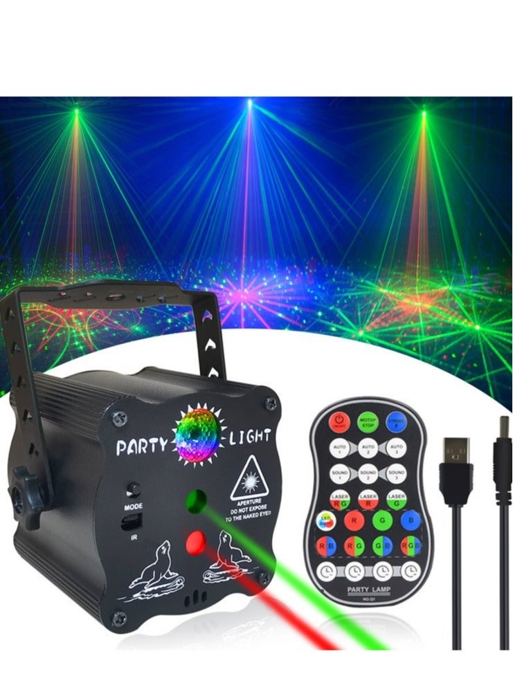Generic DJ Disco Stage Party Lights, Sound Activated Laser Light RGB Flash Strobe Projector with Remote Control for Karaoke Pub KTV Bar Dance Gift Birthday Wedding  - Image 2