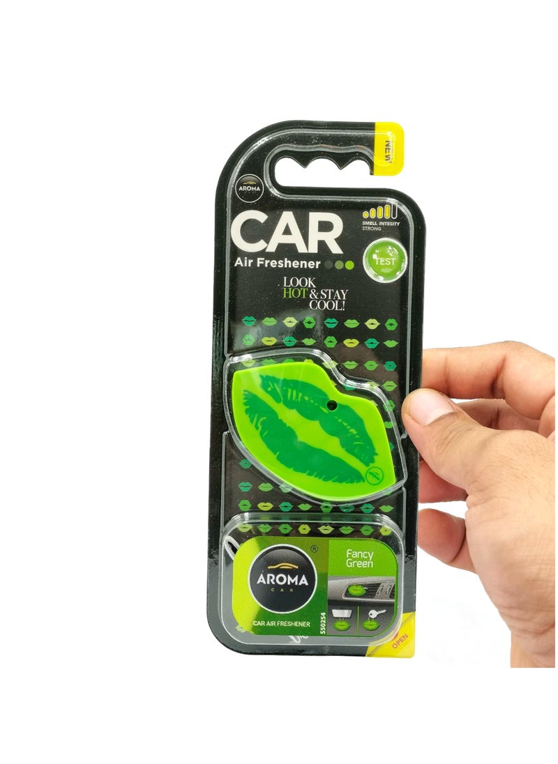 Car Air Freshener Fancy Green Scent - Clip-On Stylish Vent Perfume for Vehicles