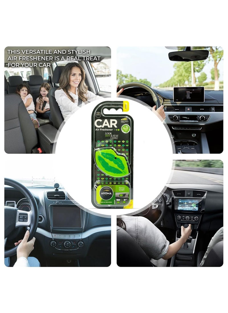 Car Air Freshener Fancy Green Scent - Clip-On Stylish Vent Perfume for Vehicles