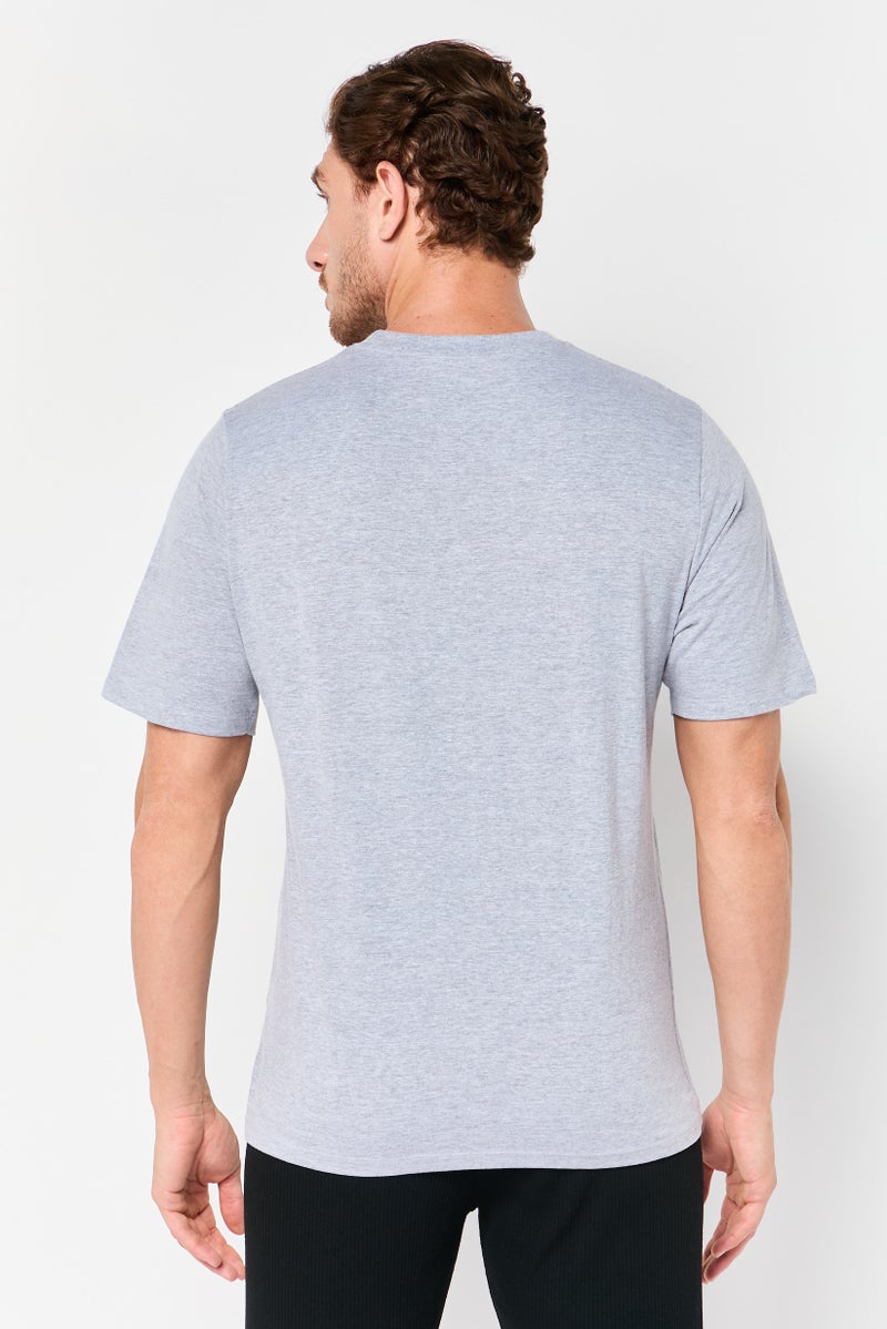 Champion Men Sportswear Fit Short Sleeve Outdoor T-Shirt, Light Grey - Image 4