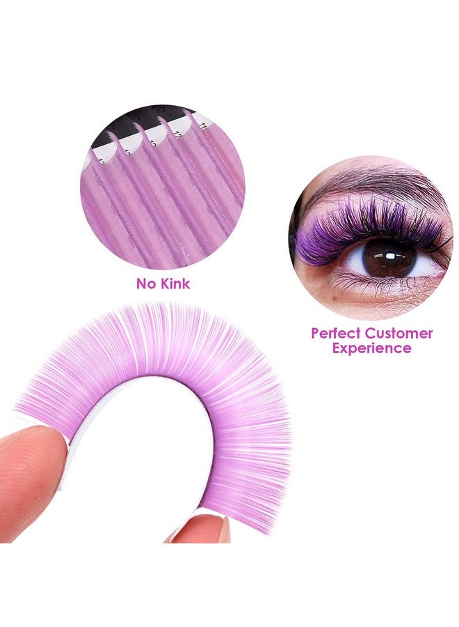 ACTROL Colored Eyelash Extensions Easy Fan 916Mm Mixed Purple C Curl Easy Fanning 0.07Mm Self Premade Volume Lash Supplies - Image 4