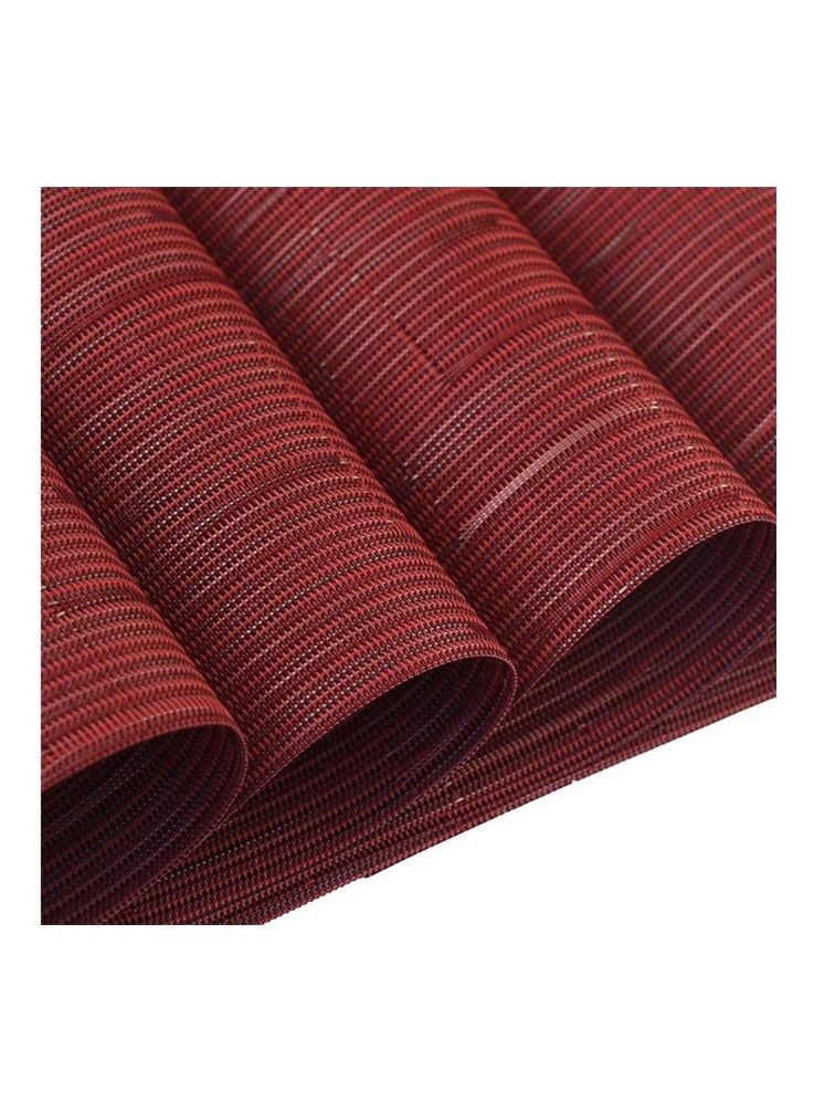 أفهوغو 6 قطع من مفارش طاولة مصنوعة من مادة PVC بنمط الخيزران، مقاس 45 × 30 سم، (لون أحمر) - Image 4