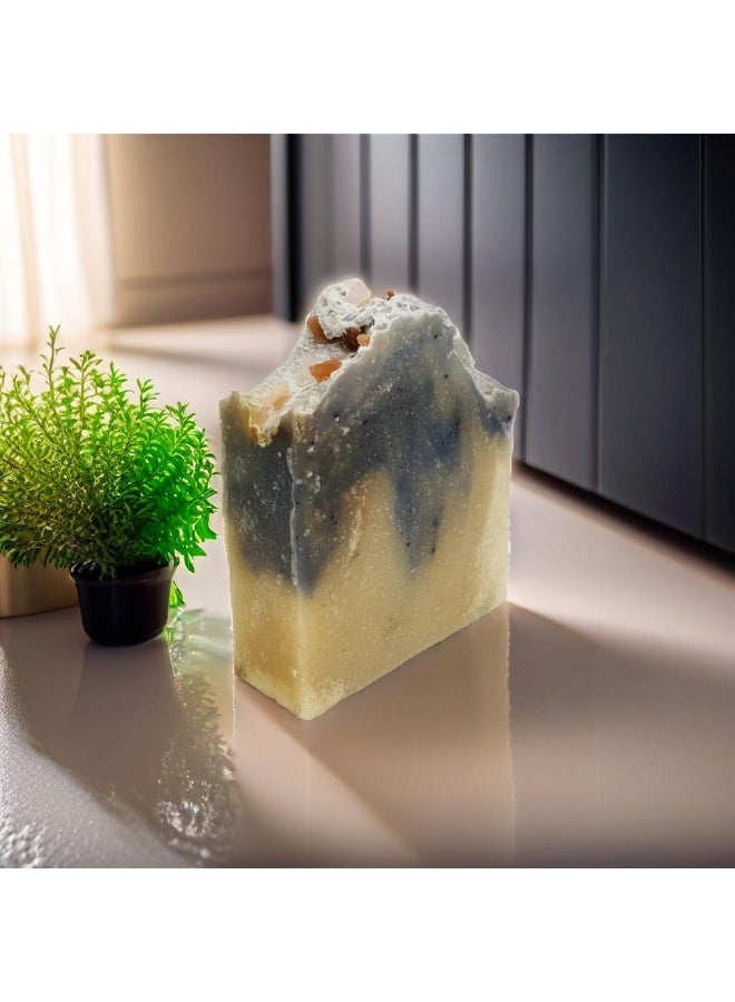 سوبلي شيز صابونة ملح البحر اليدوية بالتقنية الباردة – طبيعية وعضوية بزيوت النعناع وإكليل الجبل – للتنقية والتقشير والانتعاش | مناسبة للرجال والنساء - Image 2