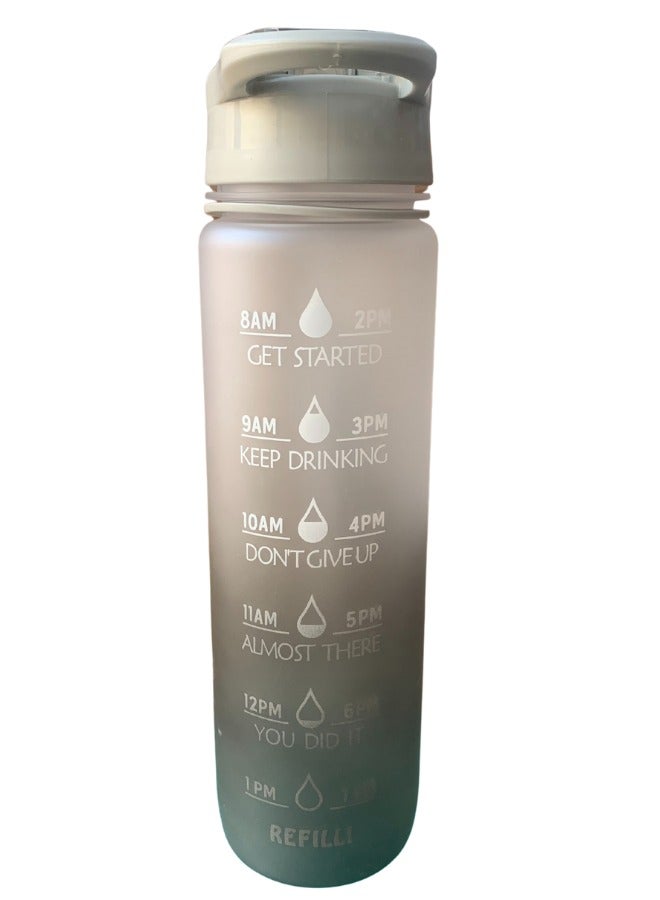 EYUN Leakproof Motivational Sports BPA-free Water Bottle with Straw & Time Marker -30oz - Image 5