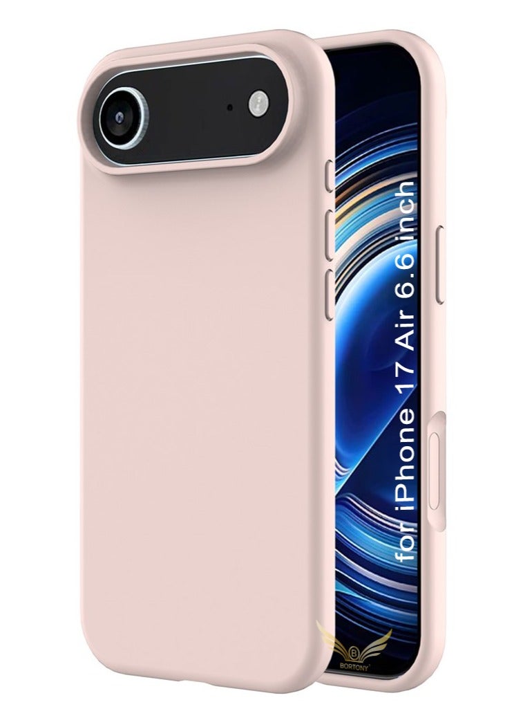 بورتوني غطاء iPhone 17 Air، غطاء جيلي سيليكون رفيع لهاتف iPhone 17 Air مع بطانة داخلية من الألياف الدقيقة، جراب هاتف واقٍ مقاوم للصدمات لهاتف iPhone 17 Air مقاس 6.6 بوصة - Image 1