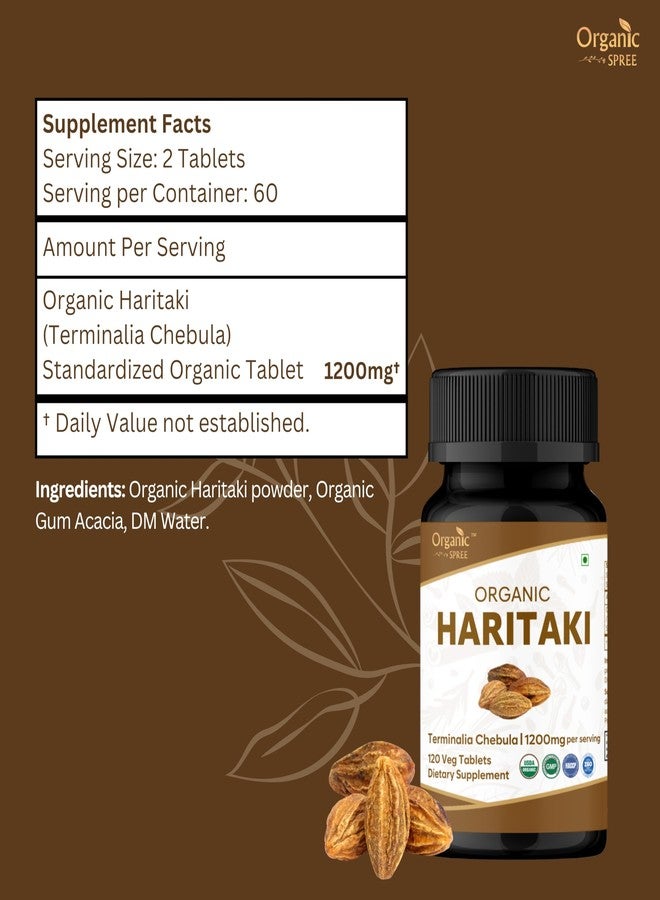 ORGANIC SPREE Haritaki 120 Tablets | Terminalia Chebula (Haritaki) | USDA Organic Certified | Improves Digestion and Detoxification* | Dietary Supplement 120tab - Image 3