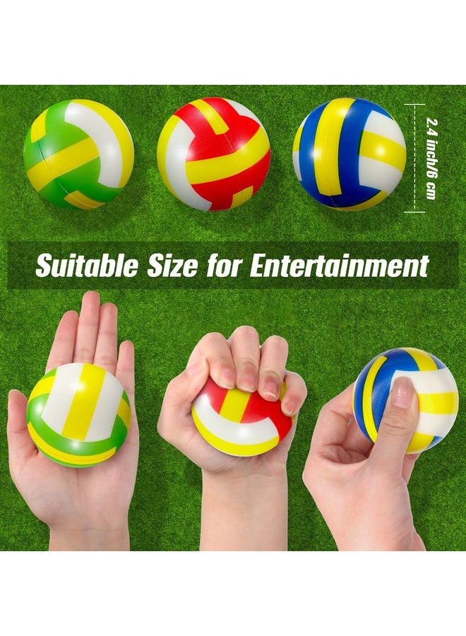Civaner 30 Pieces Mini Volleyball Stress Balls 2.36 Inch Foam Sports Balls Tiny Volleyball Toys For Children For Stress Relief Party Favor Toys Ball Games (Colorful) - Image 3