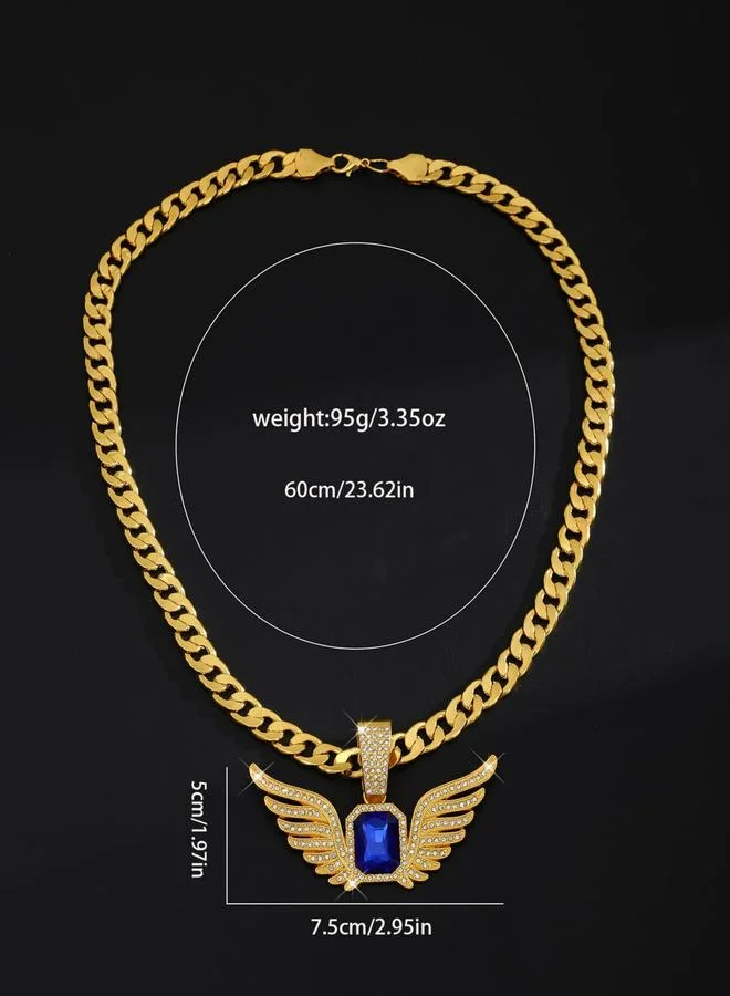 Take Two  Men Wing Drop Embellished Necklace for Men | Best Price UAE