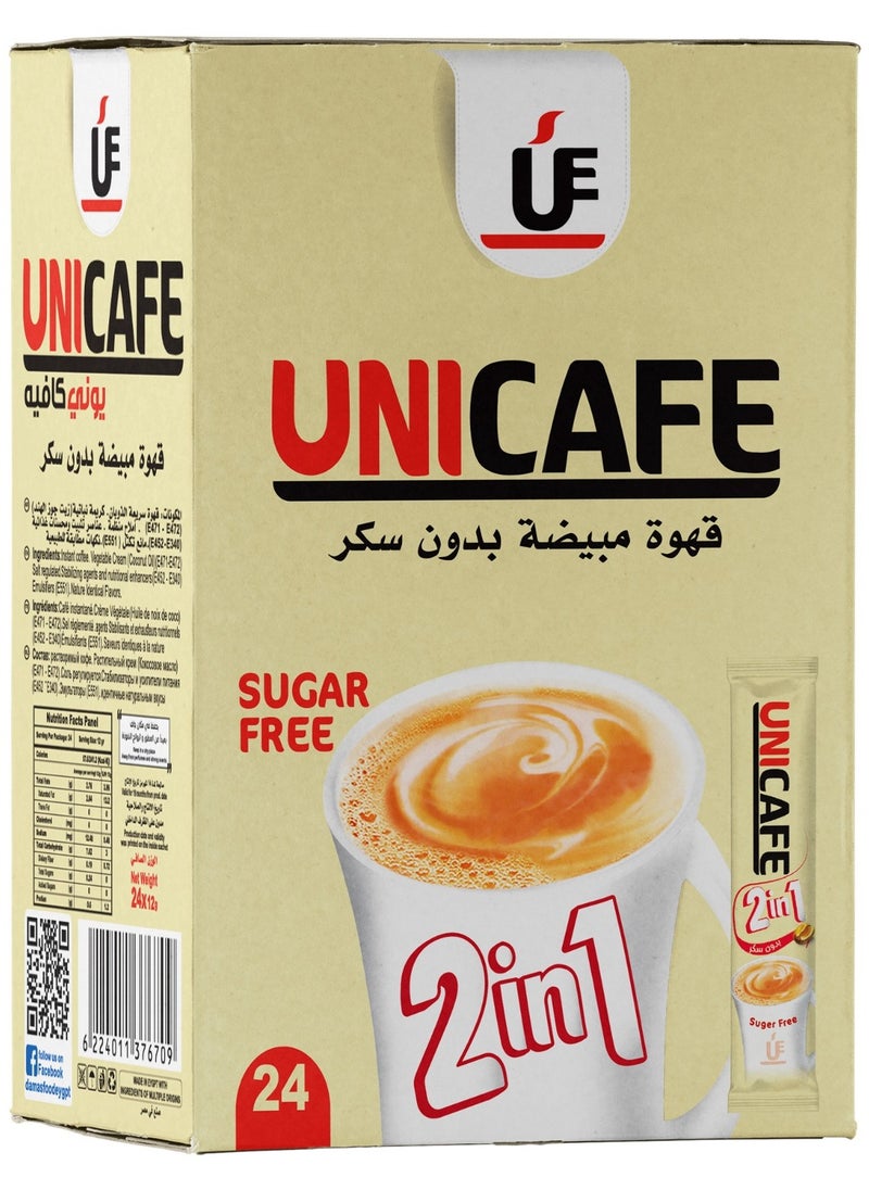 UniCafé Mix 2 in 1 Instant Coffee No Sugar - 24 Sachets 12g  - Image 1