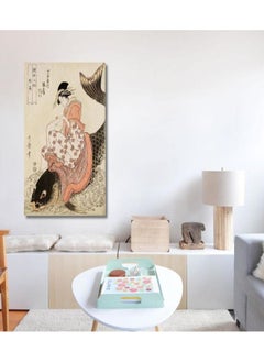 Generic Kitagawa Utamaro The Immortal Qin Gao 1793 Canvas Gallery Wrapped Framed Giclee Wall Art Print Handmade Gift, Christmas Gift Canvas Wall Art  - Image 1