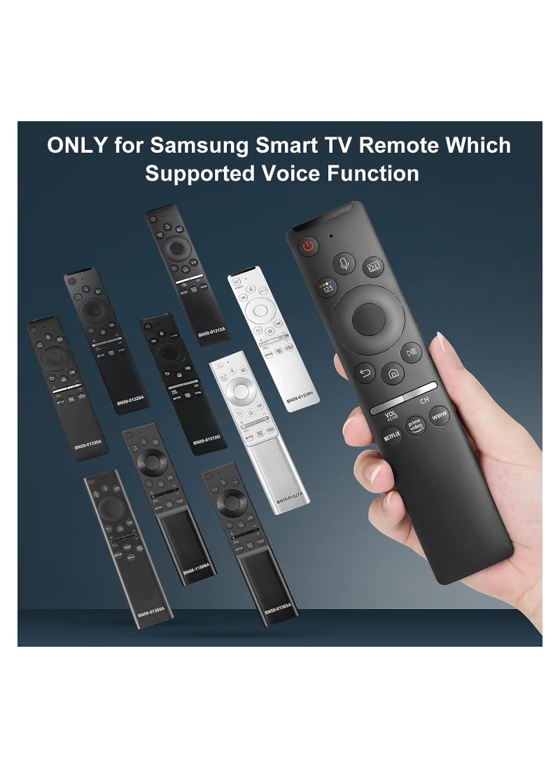 Generic - (Voice Remote) Compatible for Samsung Smart TV QLED UHD Frame Curved Solar 4K 8K Q60 Q70 Q80 Q90 8 Series 9 Series TU8000 AU8000 Voice Remote Control Replacement - Image 1