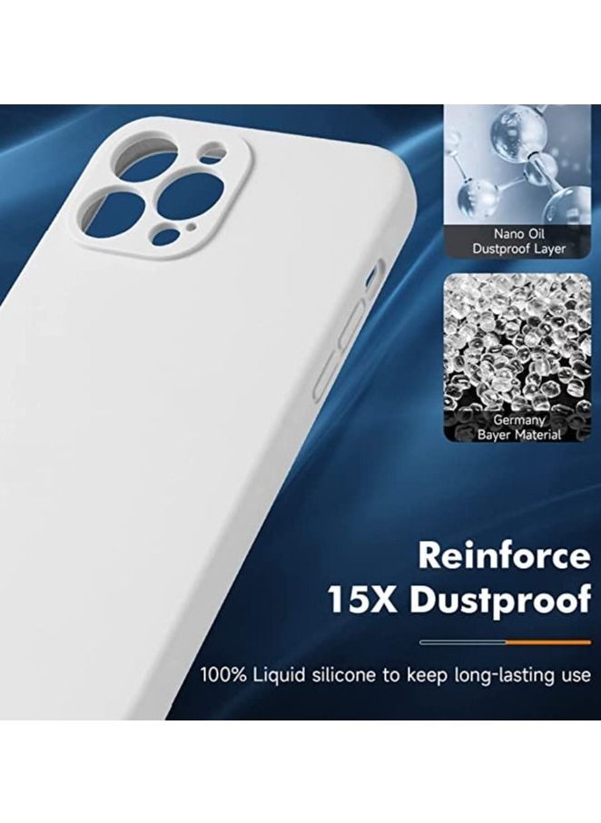 iPhone 14 Pro + 2 Pack Tempered Glass Screen Protector Magsafe Case Silicone Phone Case with Microfiber Lining for iPhone 14 Pro 6.1 inch - Image 4