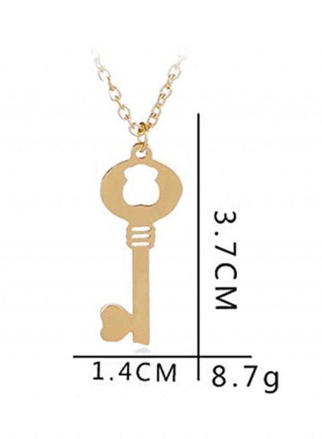 OPI Stainless Steel Cute Baby Bear Key Pendant Necklace - Image 2